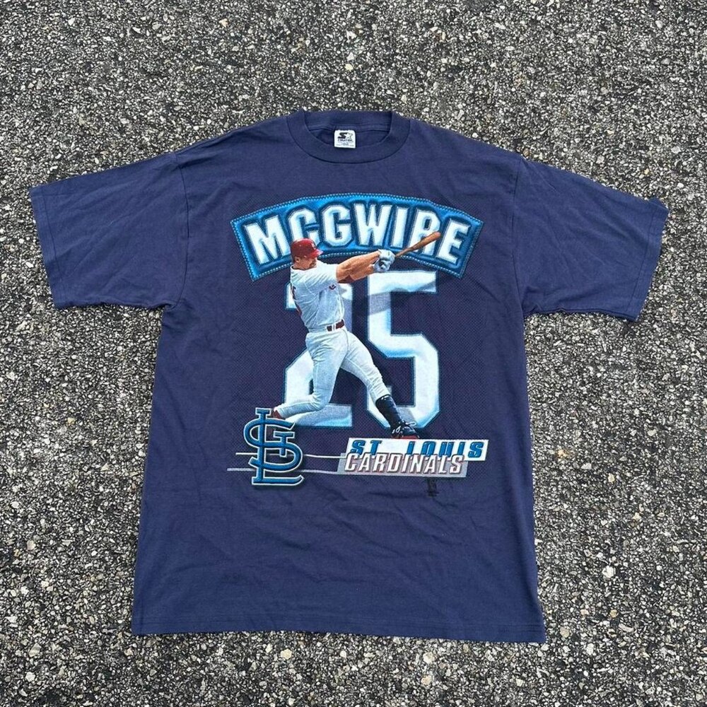 90s Starter Mark McGwire St. Louis Cardinals Men's Large Graphic T-shirt
